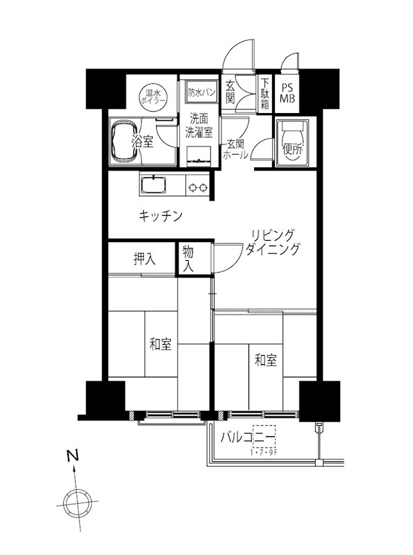 ルモン広尾 間取図・土地図