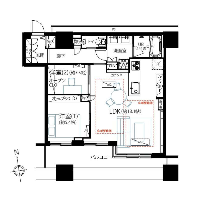クレストプライムタワー芝 間取図・土地図