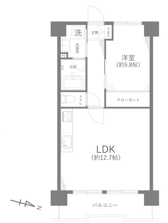 第２お花茶屋ダイヤモンドマンション 間取図・土地図