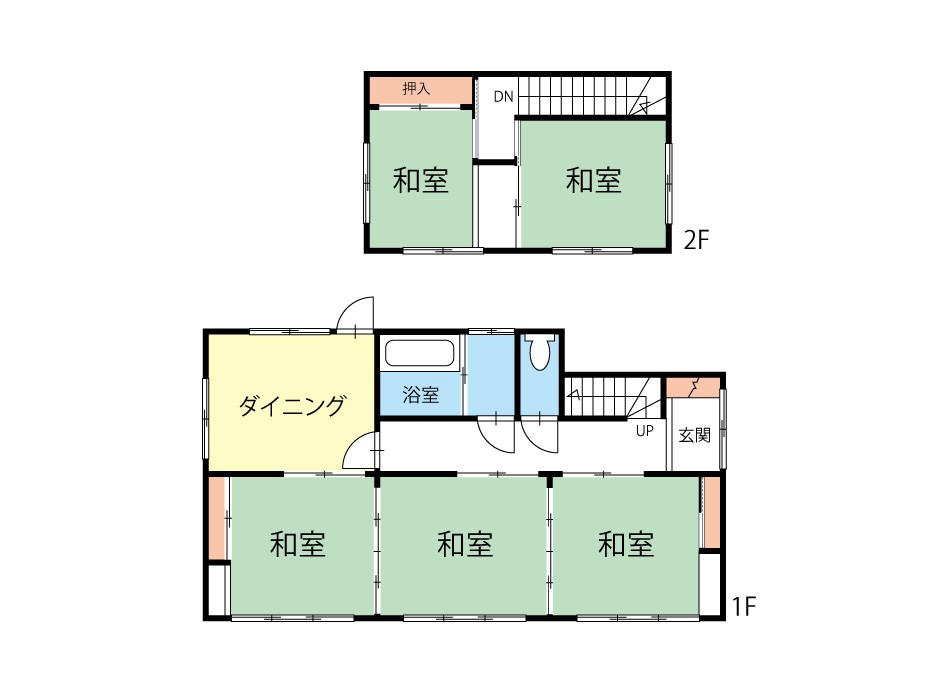 生坂村　中古住宅 間取図・土地図