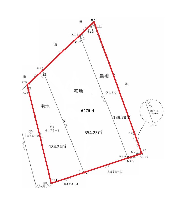 松本市島内 間取図・土地図