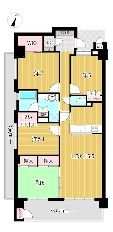 サーパス城南けやき通り 間取図・土地図