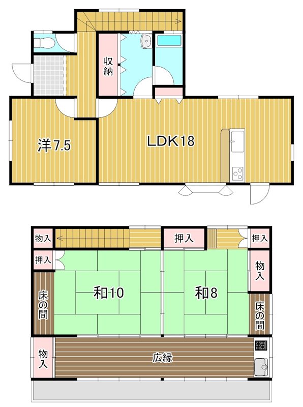 南高野町３丁目５５番１ 間取図・土地図