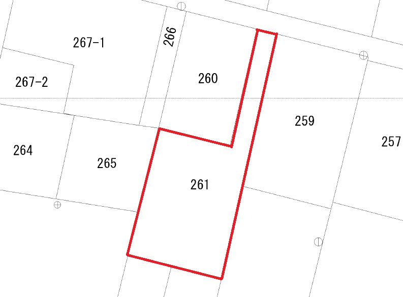 東金沢町４丁目２６１番 間取図・土地図