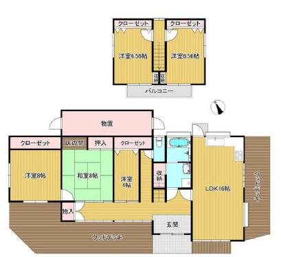 常陸太田市増井町５１６番 間取図・土地図