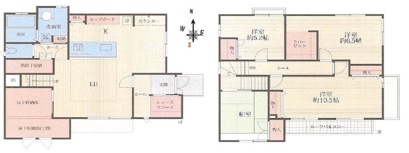 東滑川町２丁目３２２４番 間取図・土地図