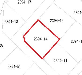 大久保町字塙山２３９４番１４ 間取図・土地図