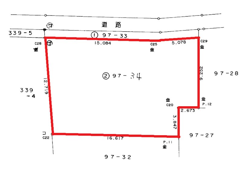 南高野町３丁目９７番３２  間取図・土地図