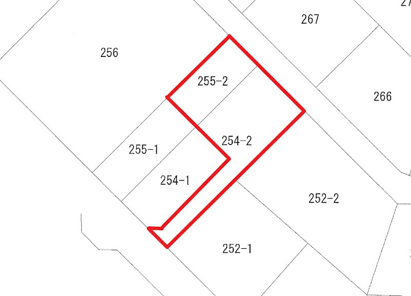 川尻町７丁目２５４番２、２５５番２  間取図・土地図