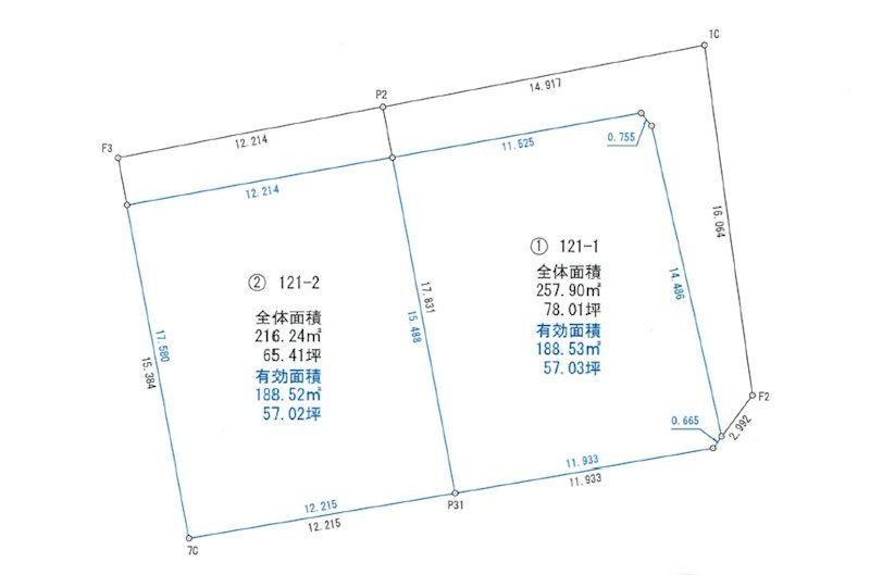 森山町１丁目　Ｎｏ．１  間取図・土地図