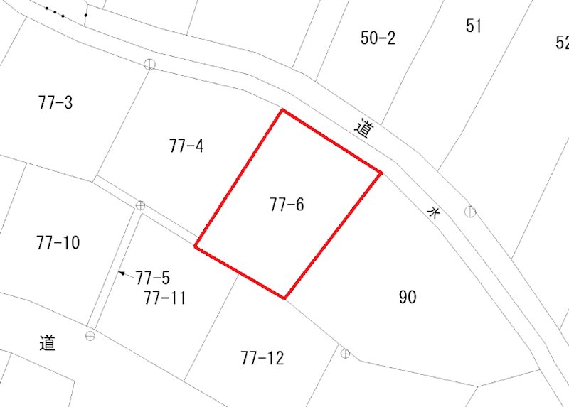水木町１丁目７７番６  間取図・土地図