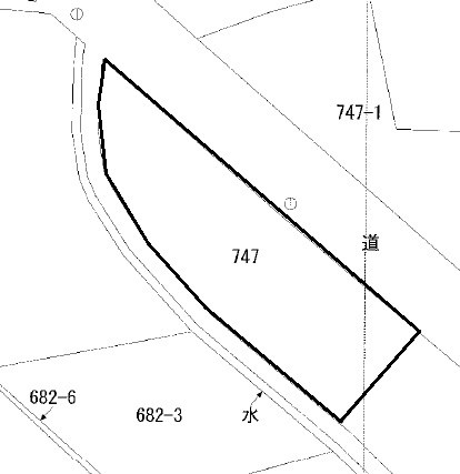 石名坂町１丁目７４７番地  間取図・土地図