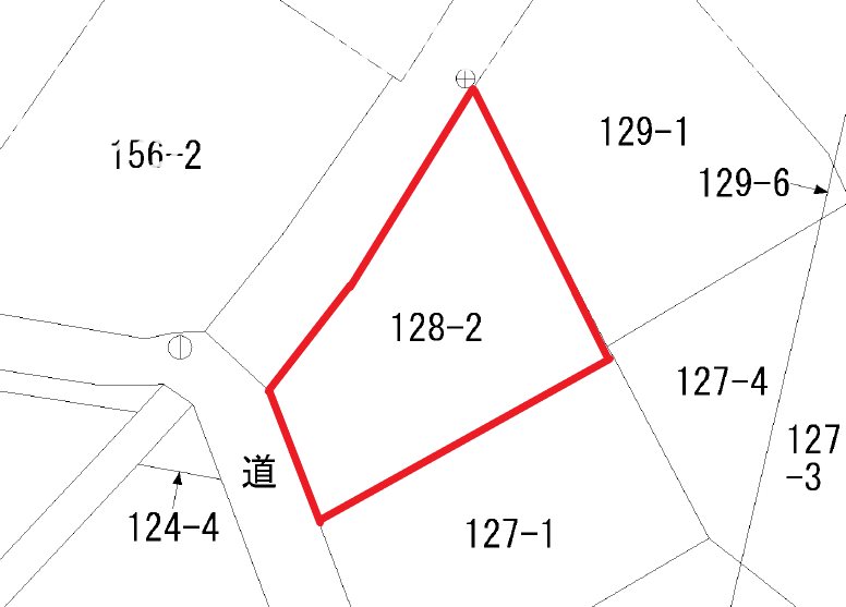 砂沢町字一本松１２８番２  間取図・土地図