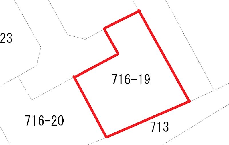 那珂郡東海村大字船場字後山７１６番１９  間取図・土地図
