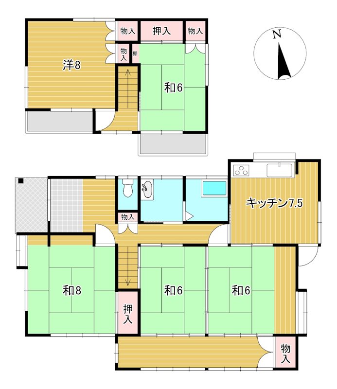西成沢町４丁目２１５番  間取図・土地図