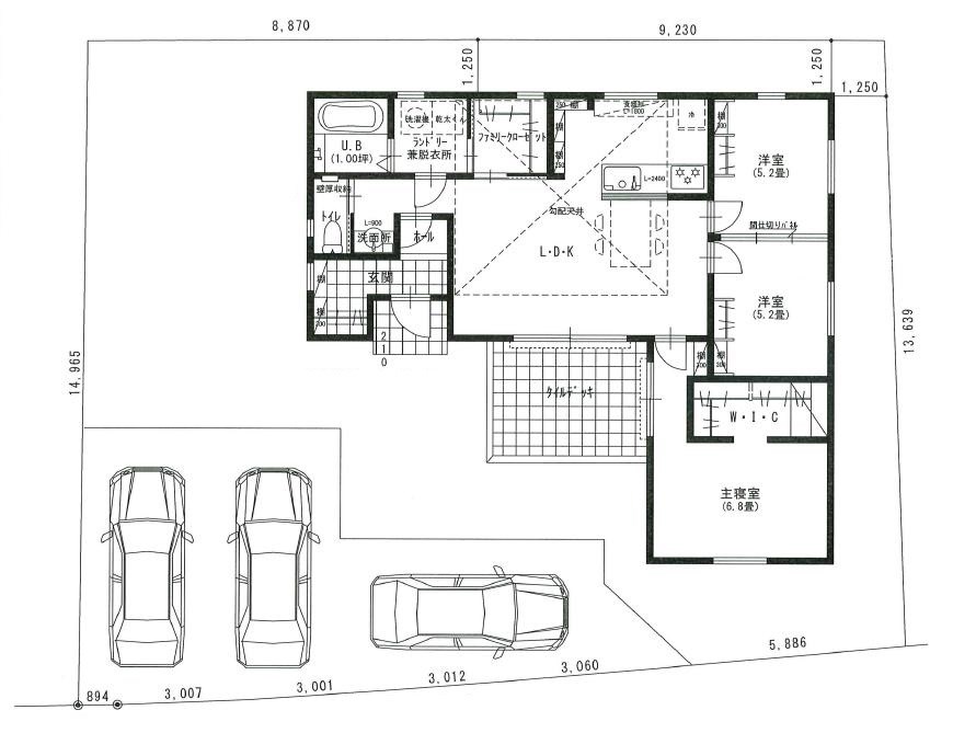 多賀町２丁目　新築建売 間取図・土地図