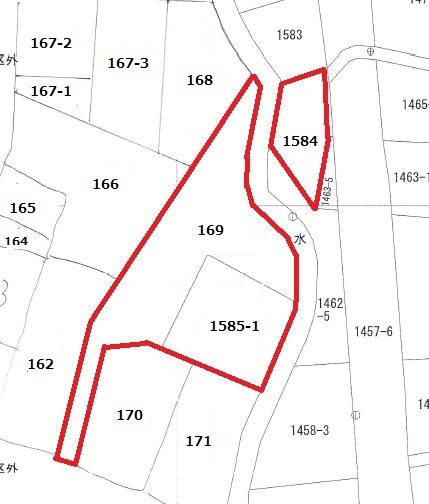 久慈町３丁目１６９番、１５８５番１、１５８４番 間取図・土地図