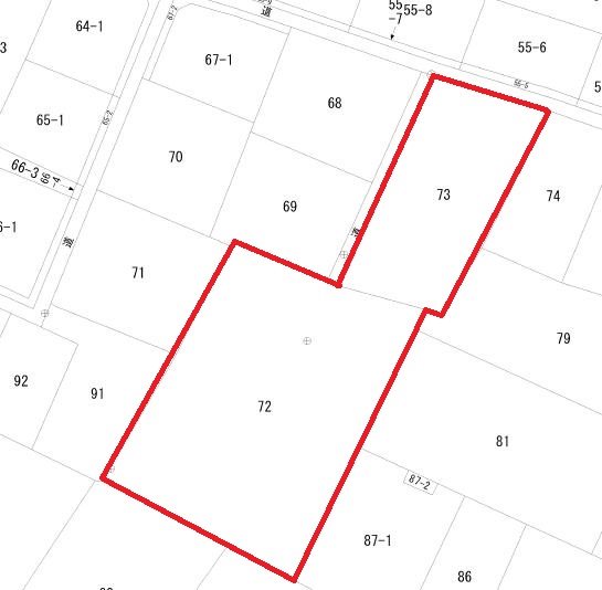 本宮町５丁目７２番、７３番 間取図・土地図