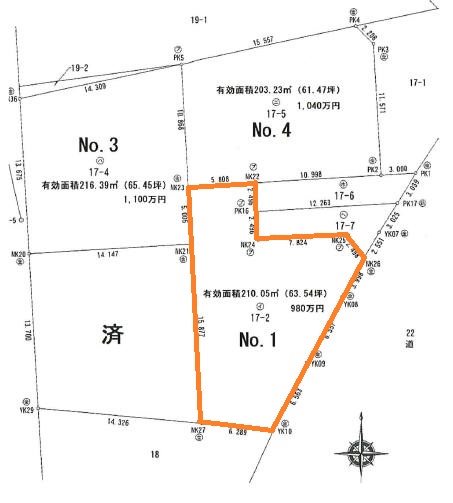 南高野町１丁目　No.１ 間取図・土地図