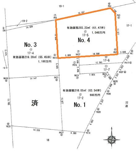 南高野町１丁目　No.４ 間取図・土地図