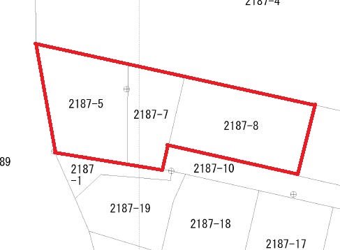 ひたちなか市大字高野字根崎２１８７番８、７、５ 間取図・土地図