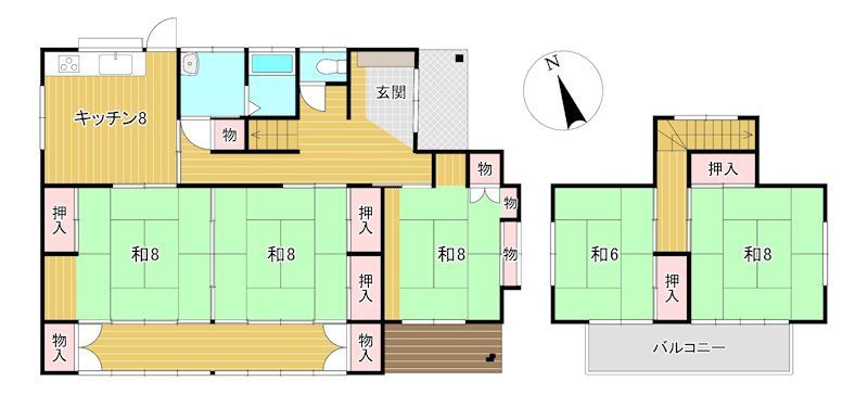 大みか町４丁目２２８番 間取図・土地図