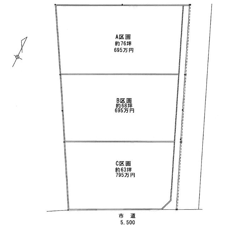 諏訪町２丁目４７６番３　Ｃ区画 間取図・土地図