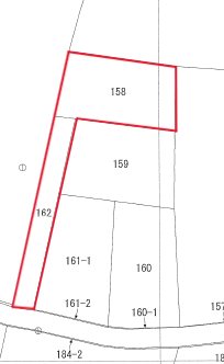 大久保町５丁目１５８番、１６２番 間取図・土地図