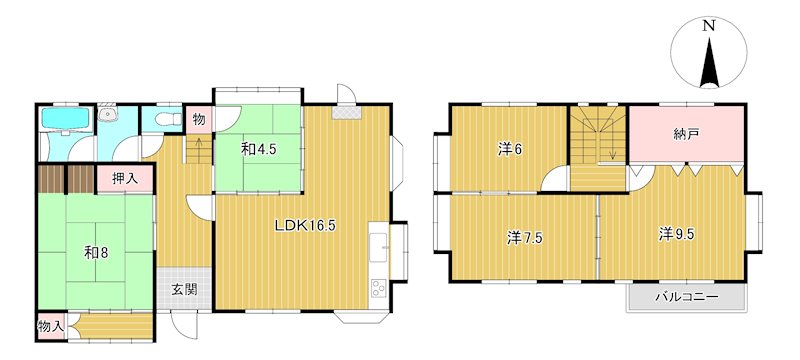 折笠町字前柴１９７番 間取図・土地図