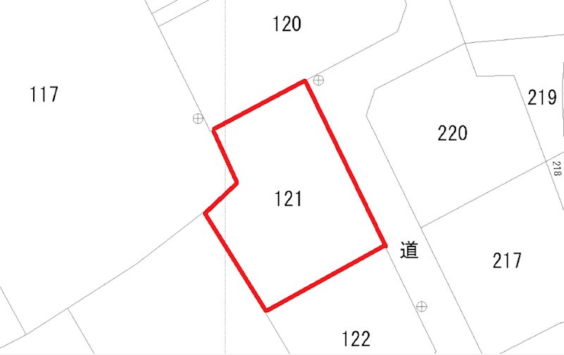 森山町５丁目１２１番 間取図・土地図