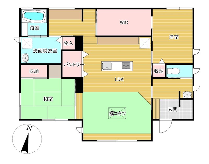 大みか町１丁目２６７番 間取図・土地図