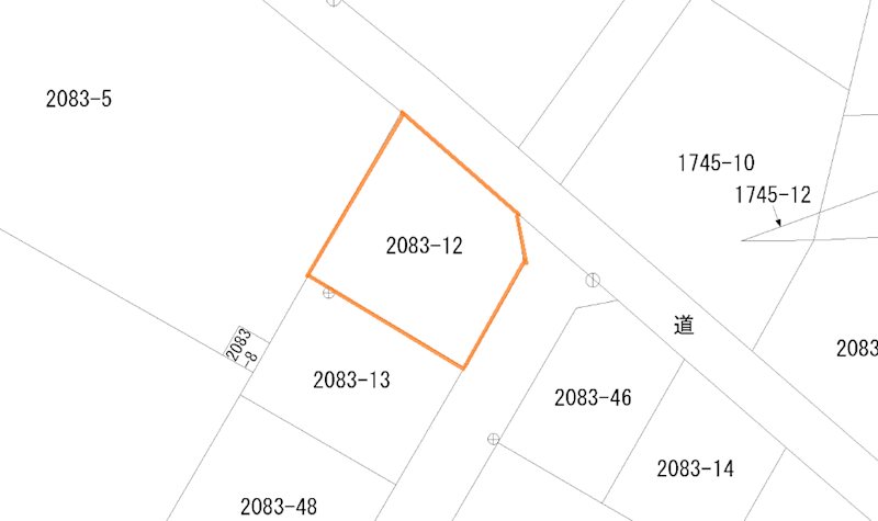 田尻町５丁目２０８３番１２ 間取図・土地図