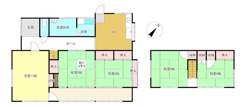 西成沢町２丁目３８７番 間取図・土地図
