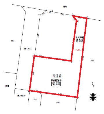 大みか町１丁目１２３番他 間取図・土地図