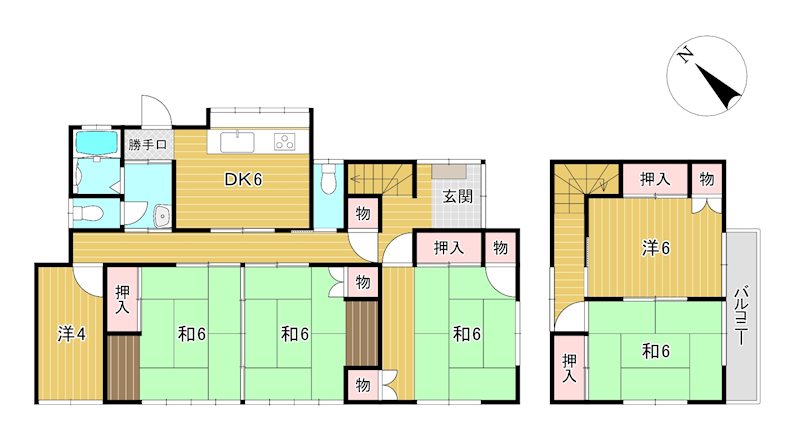 大沼町２丁目１１１番 間取図・土地図