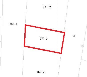 北茨城市中郷町足洗字東宿７７０番２ 間取図・土地図