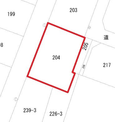 みかの原町１丁目２０４番 間取図・土地図