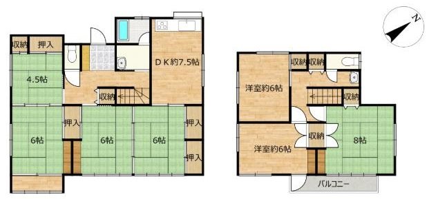 台原町３丁目３０３番 間取図・土地図