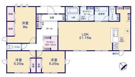 滑川本町２丁目　３期　１号棟 間取図・土地図