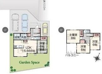 西成沢町2丁目　８号棟 間取図・土地図