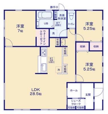 高萩市高萩７期　４号棟 間取図・土地図
