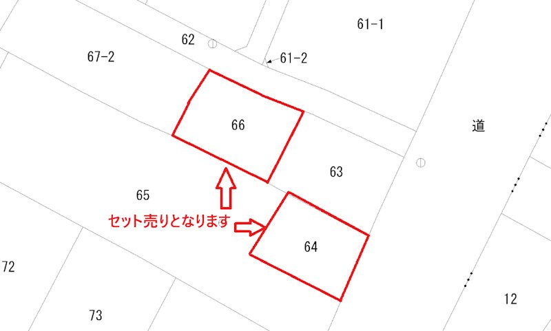 東金沢町１丁目６６番、６４番 間取図・土地図