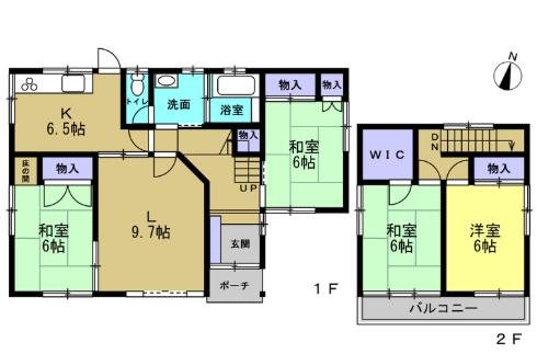 高萩市大字島名２０７１番１０８ 間取図・土地図