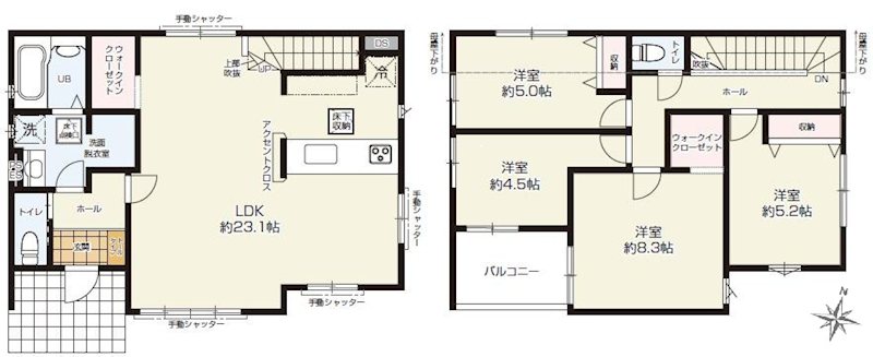 東大沼町２丁目　１期 間取図・土地図