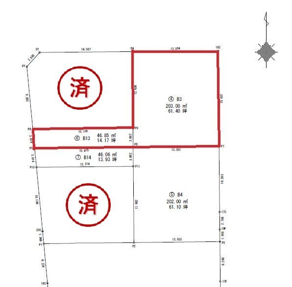森山町１丁目　Ｃ区画 区画図