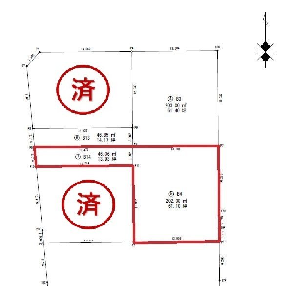 森山町１丁目　Ｄ区画 区画図