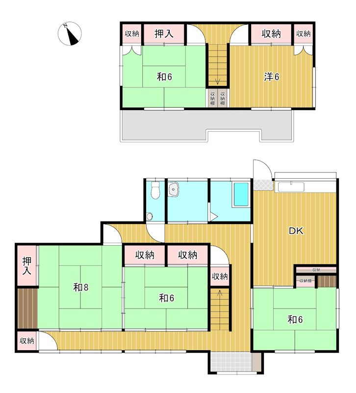 北茨城市関本町富士ケ丘見合５２番１１ 間取図・土地図