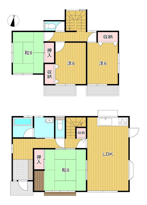 かみあい町２丁目３６番２００ 間取図・土地図