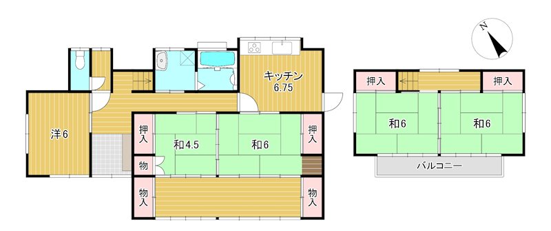 小木津町４丁目２１９４番３ 間取図・土地図