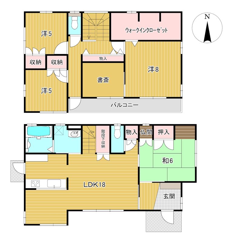 常陸太田市山下町３９９９番 間取図・土地図